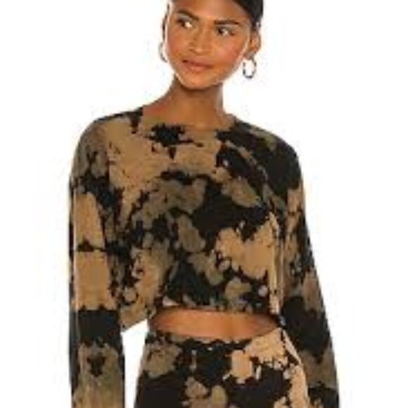 Cotton Citizen Tops - COTTON CITIZEN Tokyo Crop Long Sleeve in Toffee Blast - Size S